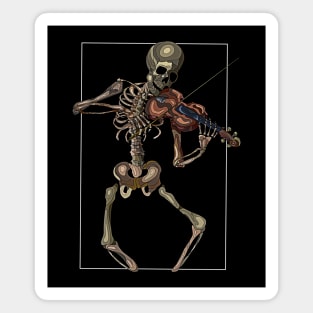 Skeleton with violin Magnet